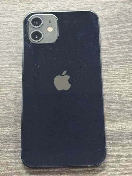 Apple iPhone 12, 64GB, Model MGF43LL/A, Black, iOS 15.4.1 - Auction Ohio