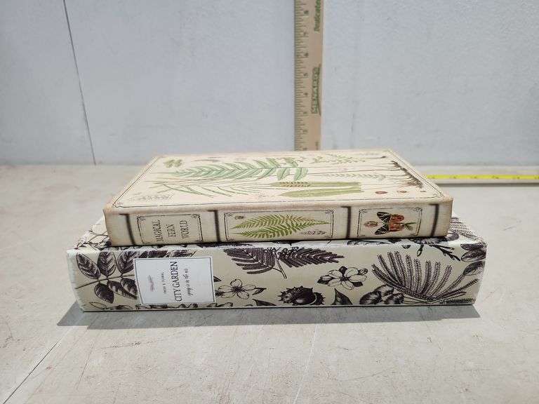 2 Magnetic Close Hide-A-Way Book Boxes Largest Is 10.25'' X 6.5'' X 1.75''