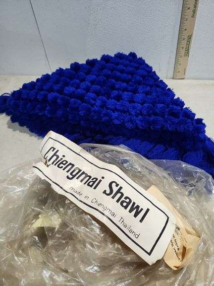 Vintage Chiengmai Shawl Made In Thailand