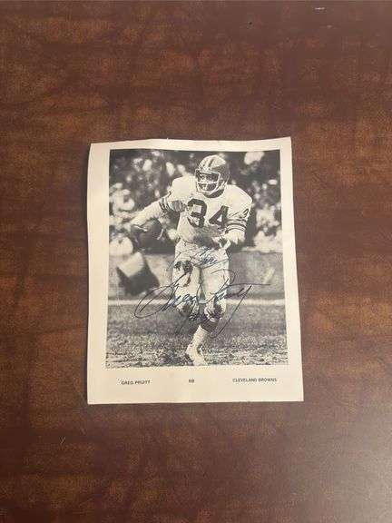 Greg Pruitt Cleveland Browns AUTOGRAPHED picture