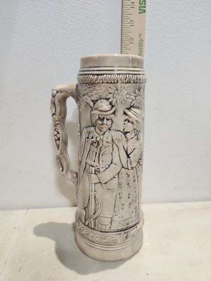 10.75'' Ceramic Stein Marked CM
