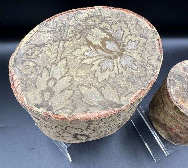 Beautiful Antique Floral Wallpaper Band Boxes