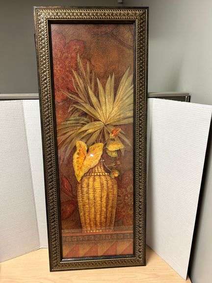 Framed Artwork by Pamela Gladding – Textured Botanical Print