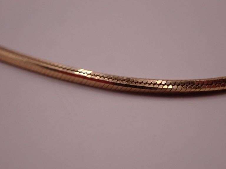 14k Italian Gold Square Cut 18" Necklace 4.12g