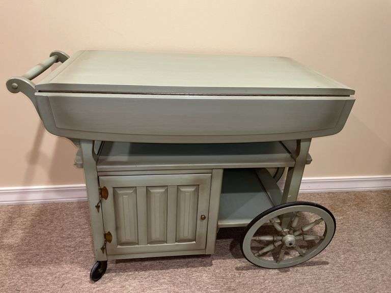 Painted Green Tea Cart