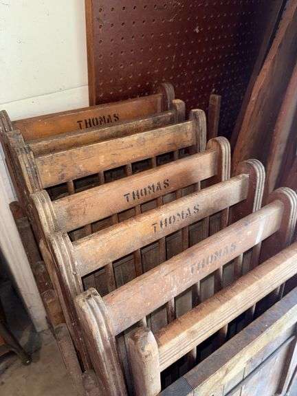 Antique Wooden Funeral Chairs