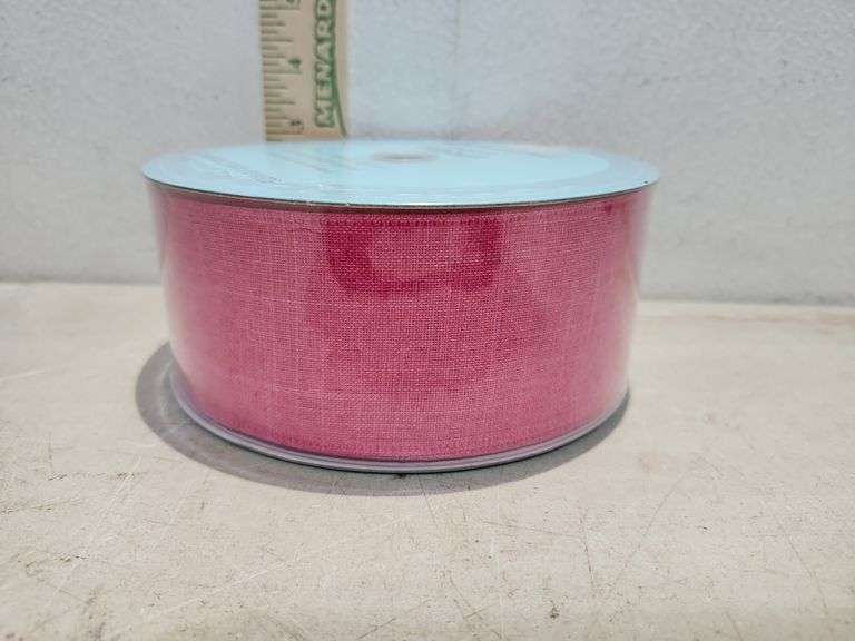 50 Yards X 2.5'' Wired Edge Ribbon Pink