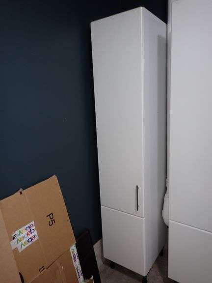 Allmilmo W. German Kitchen Cabinet - White Single Door Pantry Storage Organizer