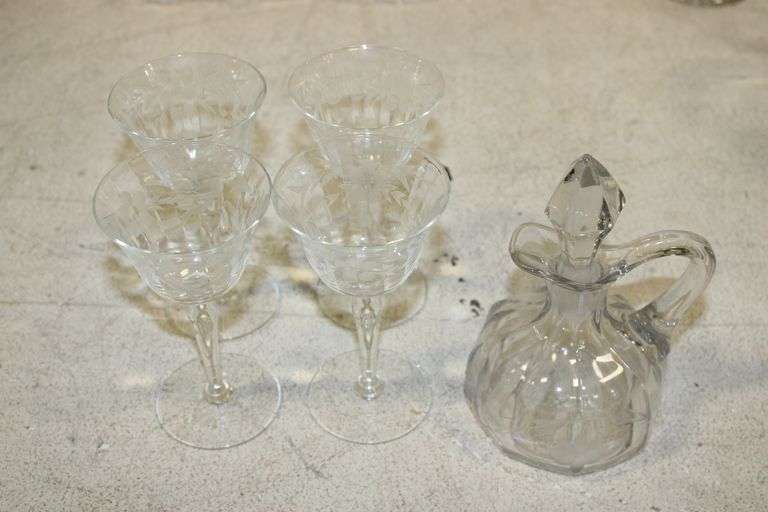 Cocktail Stems & Cruet Bottle