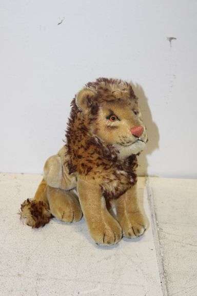 Ancien Lion En Peluche Steiff ? - Vintage Allemagne Circa 1920-1949 - Avec étiquette Kitty