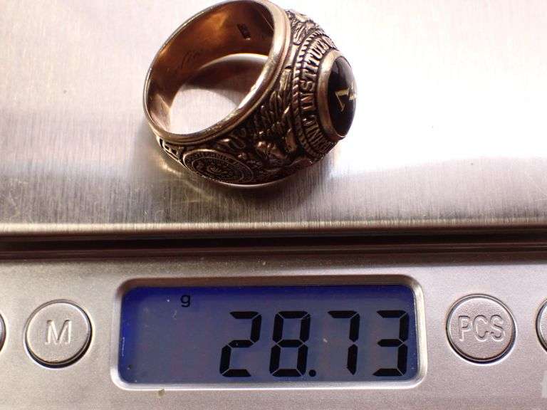 Ring by Jostens Jewelers 10k Gold 1967 Polytechnic Institute of Brooklyn Graduation Ring 28.73g