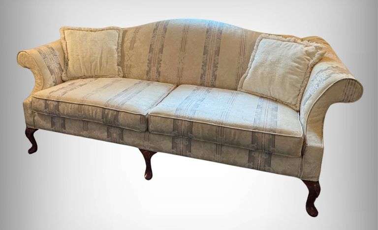 Glick’s Country House Collection Floral Stripe Upholstered Sofa