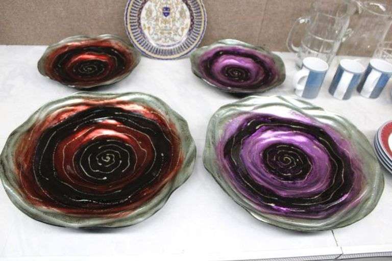 Dansk Gridworks Dinnerware and Assorted Glassware Grouping