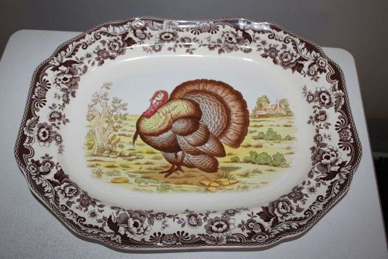 Turkey Transferware Platter