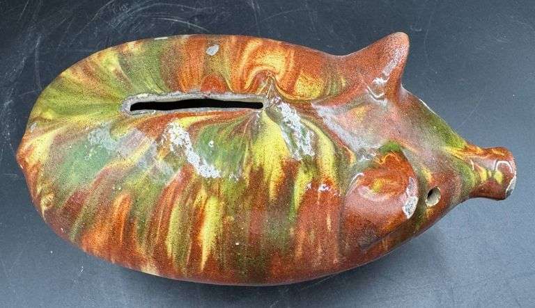 Handmade Earthenware Glazed Ceramic Piggy Bank