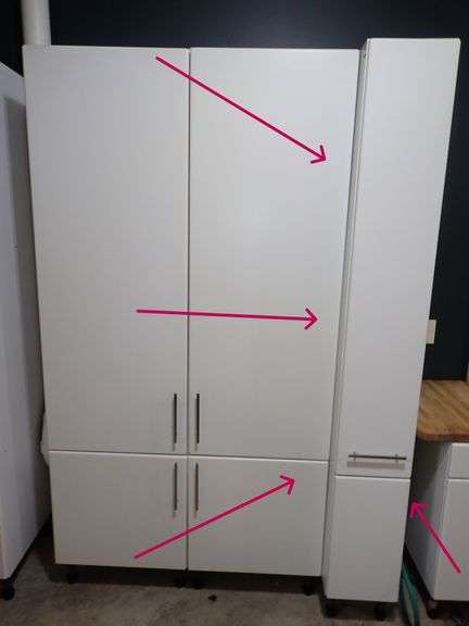 Allmilmo W. German Kitchen Cabinet - White Tall Slim Pull out 6 basket Cabinet