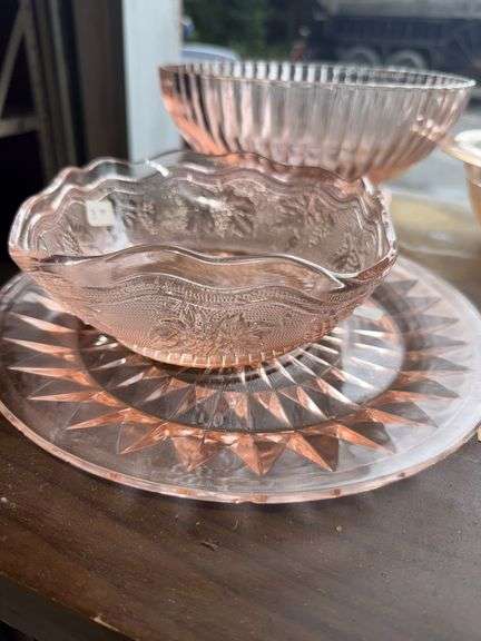 Pink depression Glass