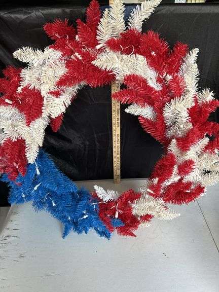 26" Patriotic Lighted Wreath, Tested Works