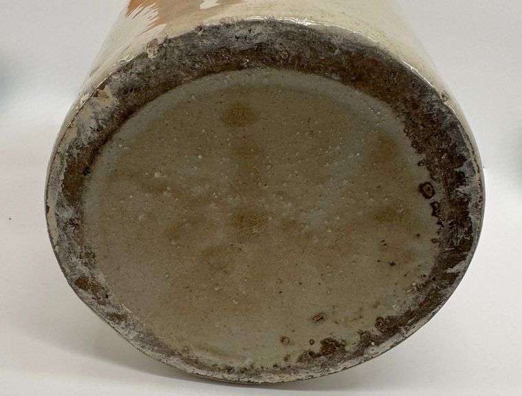 Antique Conron & Co. Stoneware Syrup Jug with Handle, 265 West Broadway, NY