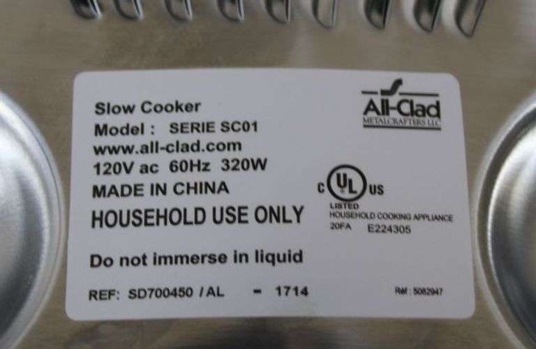 All-Clad Slow Cooker Model SC01 with Nonstick Saucepan