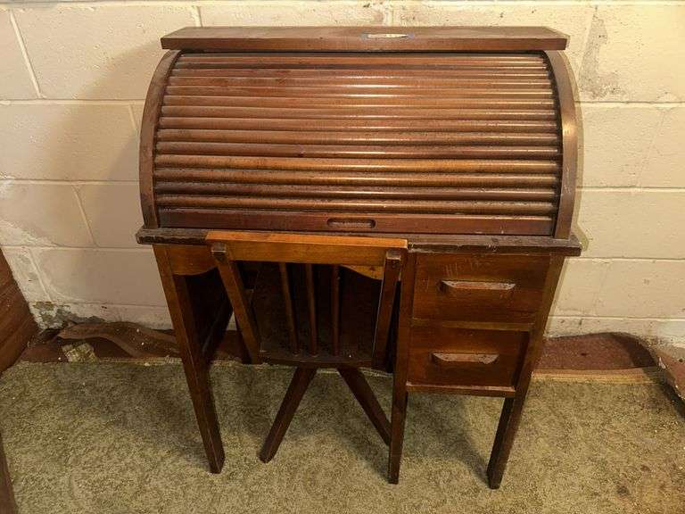 Child’s Roll-Top Desk & Chair