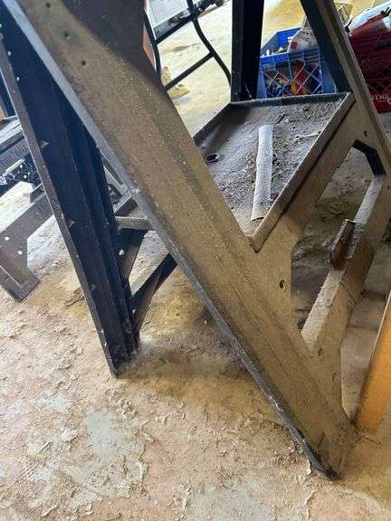 Metal Industrial Sawhorse or Workbench Frame in Used Condition