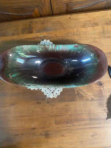 Large Drip Glaze Centerpiece Bowl