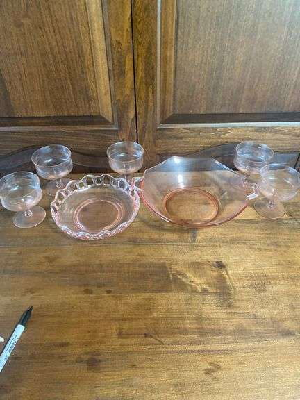 Pink Depression Glass Lot
