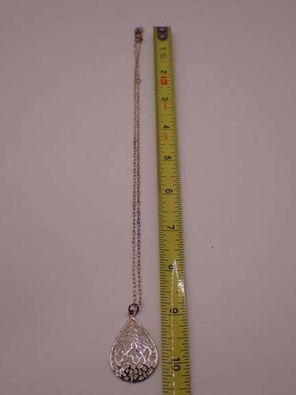 AV .925 Sterling Silver 18" Link Necklace & AV.925 Sterling Pendant 5.72g