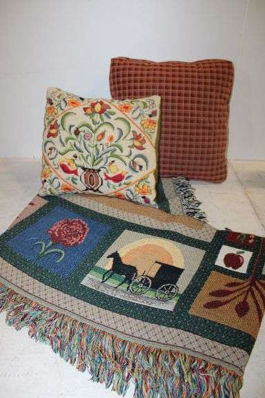 Folk Art Throw & Pillows