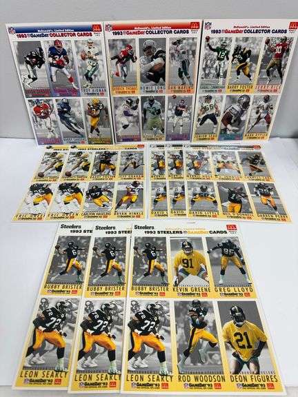 McDonalds 1993 GameDay Collector Cards Plus Steelers