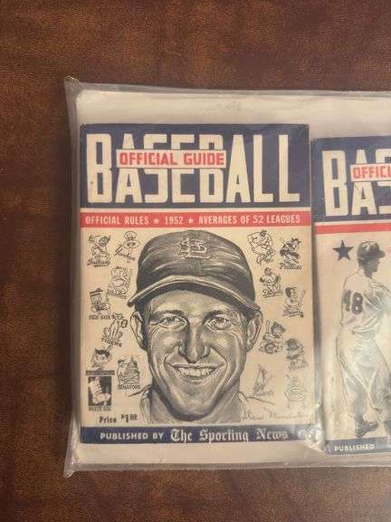 Baseball Official Guide Official Rules 1951 & 1952 Books