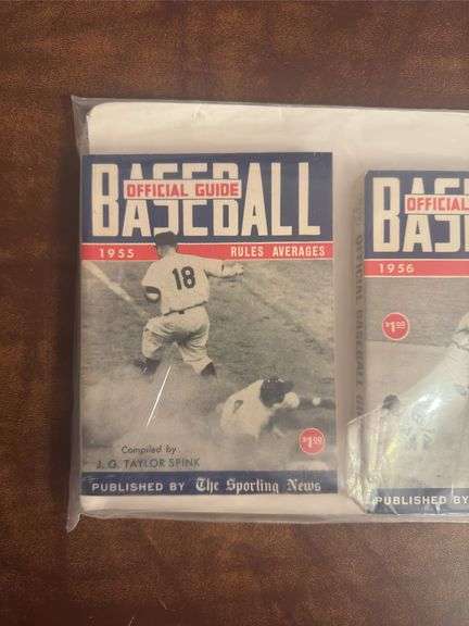 Baseball Official Guide Official Rules 1955 & 1956 Books