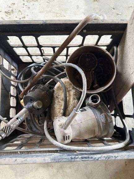 Tools and Hardware in Plastic Crate