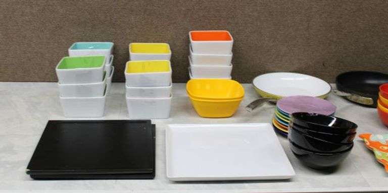 Over and Back Porcelain, Melamine, and All-Clad Skillet