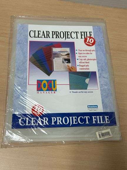 Sealed 10-Pack Beautone Clear Project File – Docu Manager