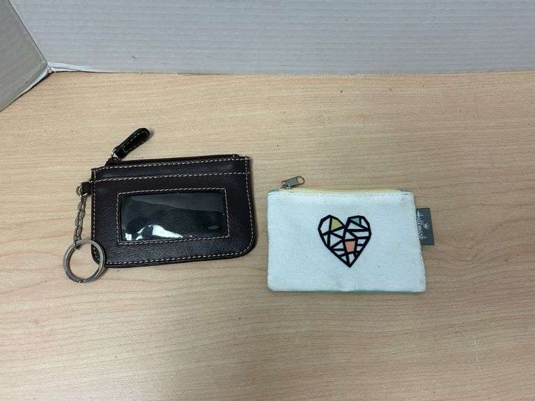 Mini Coin Pouches – Leather ID Holder & Fabric Heart Zip Pouch