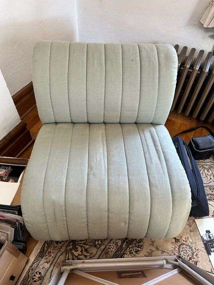 Modern Armless Channel-Tufted Accent Chair