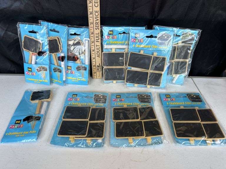 7 Pks Chalkboard Clips & 4 Chalkboard Sign Pick