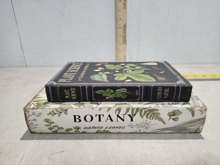 2 Magnetic Close Hide-A-Way Book Boxes Largest Is 10.25'' X 6.5'' X 1.75''