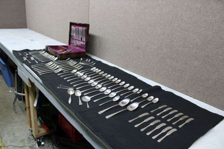 Courtship Pattern Sterling Silver Flatware Set 2916 Grams