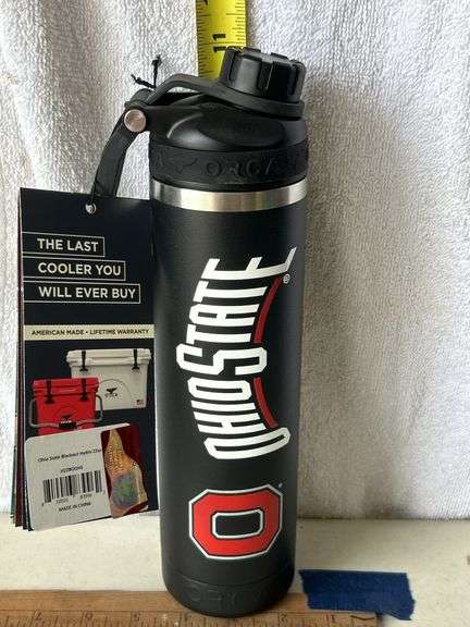 Orca Hydra 22 oz. Stainless Steel U.S.A. Made Tumbler Bottle Ohio State Blackout