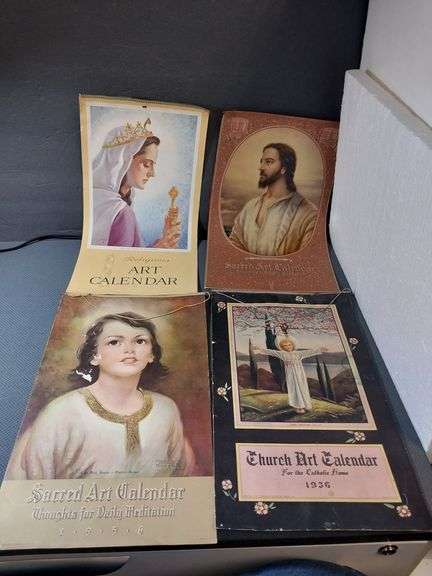 Four Antique/Vintage Religious Calendars