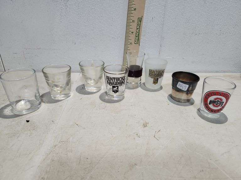 8 Shot Glasses Ohio State, Kentucky Kingdom, Wallace 9074, Etc.