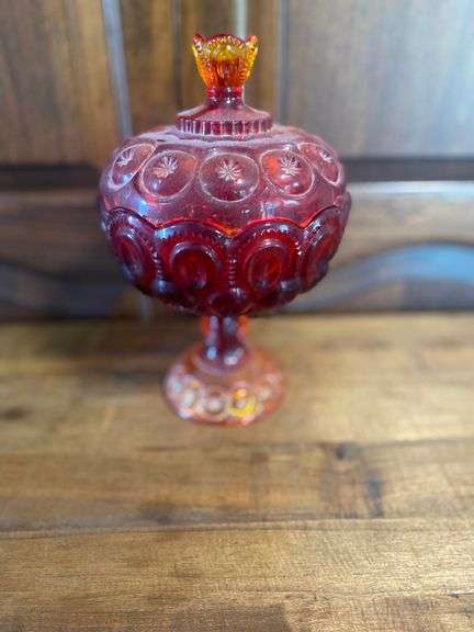 Red Moon and Stars Candy Dish
