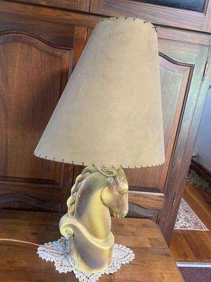 Horse Head Pottery Lamp