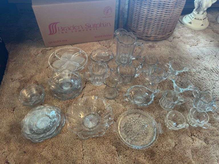 Pressed Clear Glass Job Lot