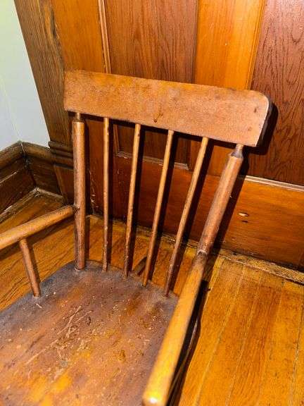 Antique Child’s Wooden Rocking Chair