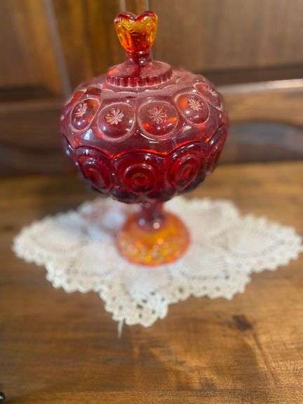 Red Moon and Stars Candy Dish