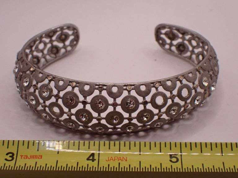 Wide Cuff Crystal Bangle Bracelet
